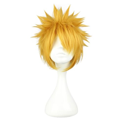 COSPLAZA Cosplay Wigs Kostüme Perücke 30cm kurz Gold Gelb Blond Maennlich Anime Show Fasching Karneval Haar von COSPLAZA