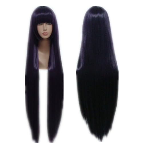 COSPLAZA Cosplay Wigs Kostüme Perücke Inu x Boku SS Shirakiin Ririchiyo lange gerade lila 100cm Karneval Party Haar von COSPLAZA