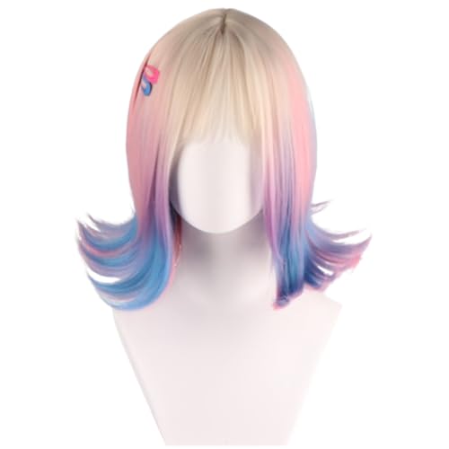 COSPLAZA Frauen Werwolf Kurze Mitte Parted Blond Blau Rosa Kostüm Perücke Halloween Party Dress Up Perücken Umgedrückt Enden + 2 Haarnadeln COSPLAZA Frauen Werwolf Kurze Mitte Parted Blond Blau Rosa Kostüm Perücke Halloween Party Dress Up Perücken Umgedrückt Enden + 2 Haarnadeln von COSPLAZA
