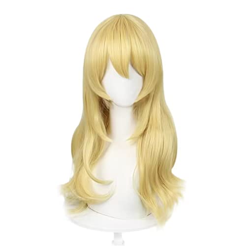 COSPLAZA 60cm lang gelb blond locker gewellt lockig Frauen d Halloween Party Cosplay Kostüm Perücke von COSPLAZA