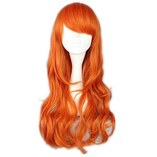 COSPLAZA Perücke lang wellig Orange Anime Cosplay Wigs modische ONE PIECE Nami Haar von COSPLAZA