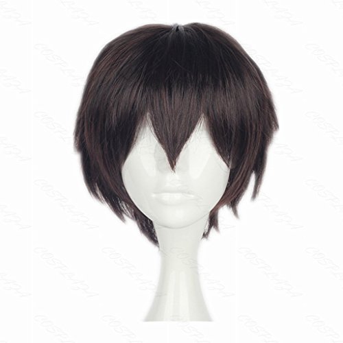 COSPLAZA Perücken Cosplay Wig Bungo Stray Dogs Osamu Dazai kurz Braun Anime Haar von COSPLAZA