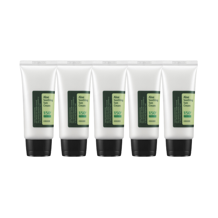 COSRX - Aloe Soothing Sun Cream SPF50+ PA+++ - 50ml (5ea) Set von COSRX