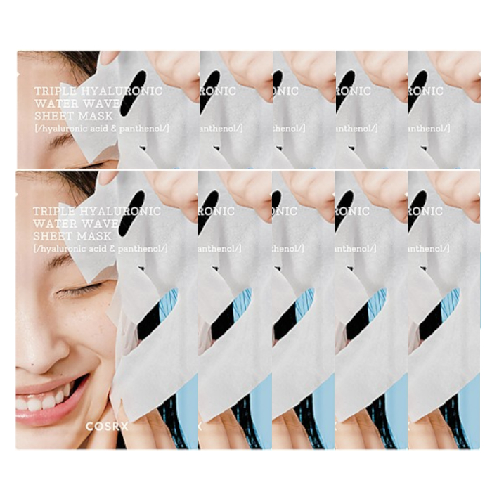 COSRX - Hydrium Triple Hyaluronic Water Wave Sheet Mask - 10pcs von COSRX