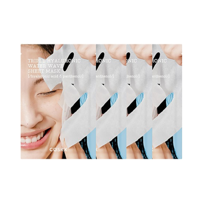 COSRX - Hydrium Triple Hyaluronic Water Wave Sheet Mask - 4pcs von COSRX
