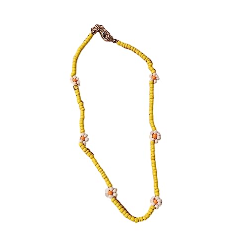 COSSIKA Damen-Halskette, süße Blumen-Choker-Halskette für Frauen und Mädchen, böhmische handgefertigte Perlenketten, lange Kette, Schmuck, Valentinstagsgeschenk von COSSIKA