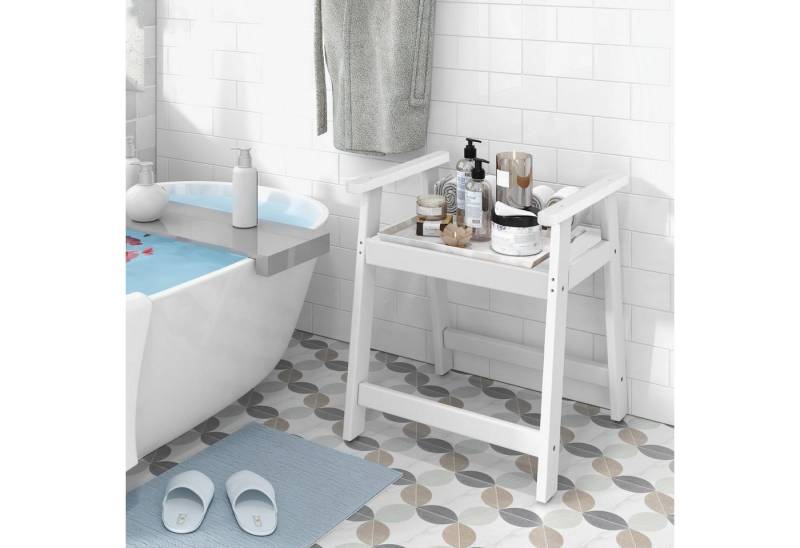 COSTWAY Duschhocker Badehocker, belastbar bis 150 kg, für Innen-/Außenbereich von COSTWAY