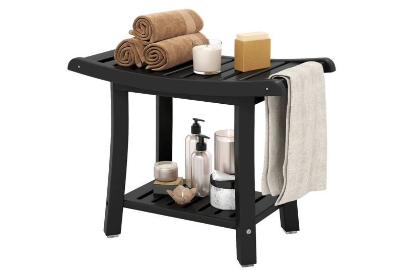 COSTWAY Duschhocker Badehocker, belastbar bis 150 kg, mit Rutschfeste Fuß von COSTWAY