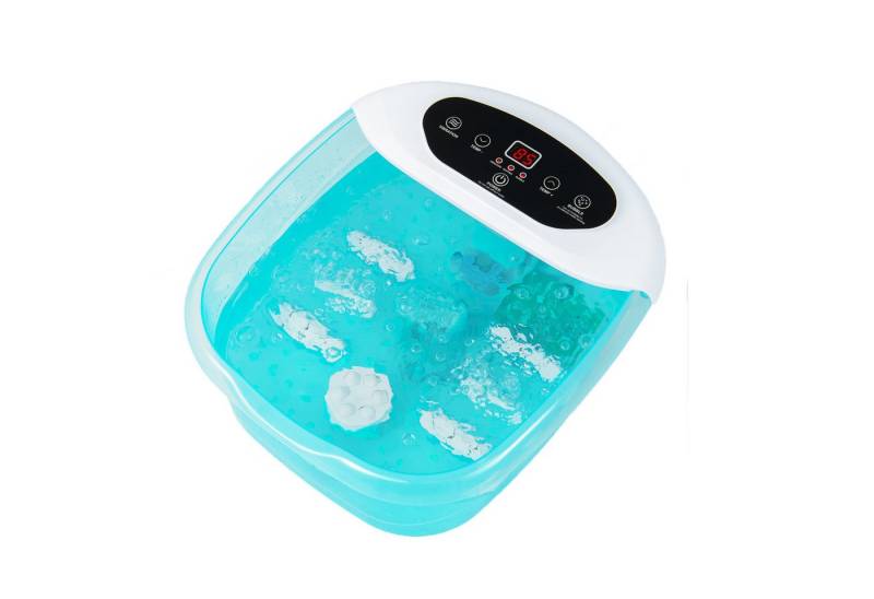 COSTWAY Fußbad, mit Heizfunktion, Vibration, Bubble, Bimsstein, Massagerollen von COSTWAY