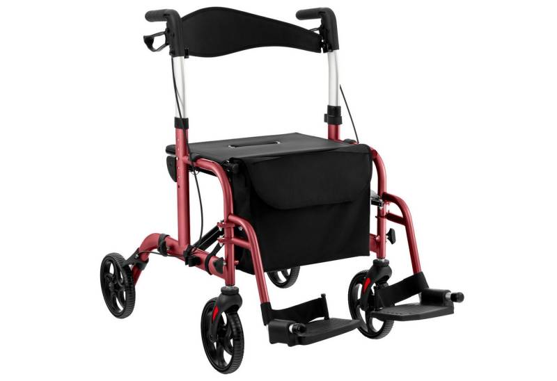 COSTWAY Gehstock, 6-fach höhenverstellbar, bis 136kg, mit Tasche & 2 Bremsen von COSTWAY