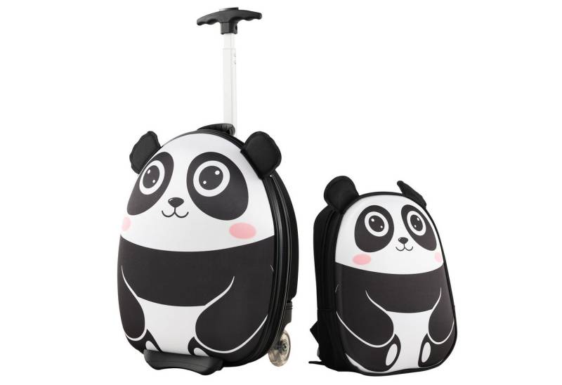 COSTWAY Kinderkoffer Kindertrolley Set, verstellbar, mit Rucksack von COSTWAY