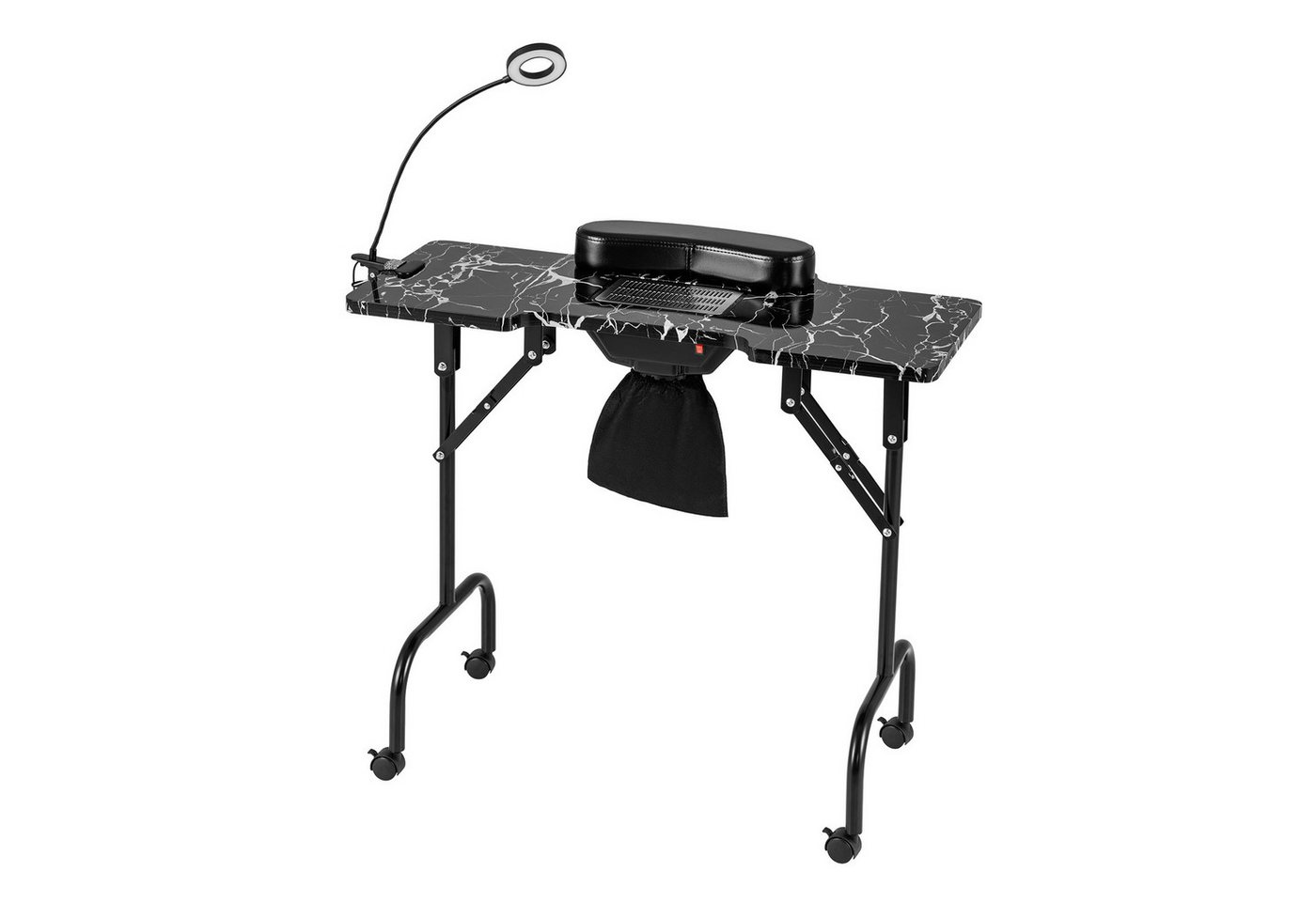 COSTWAY Maniküre-Pediküre-Set, Maniküretisch klappbar mit LED von COSTWAY