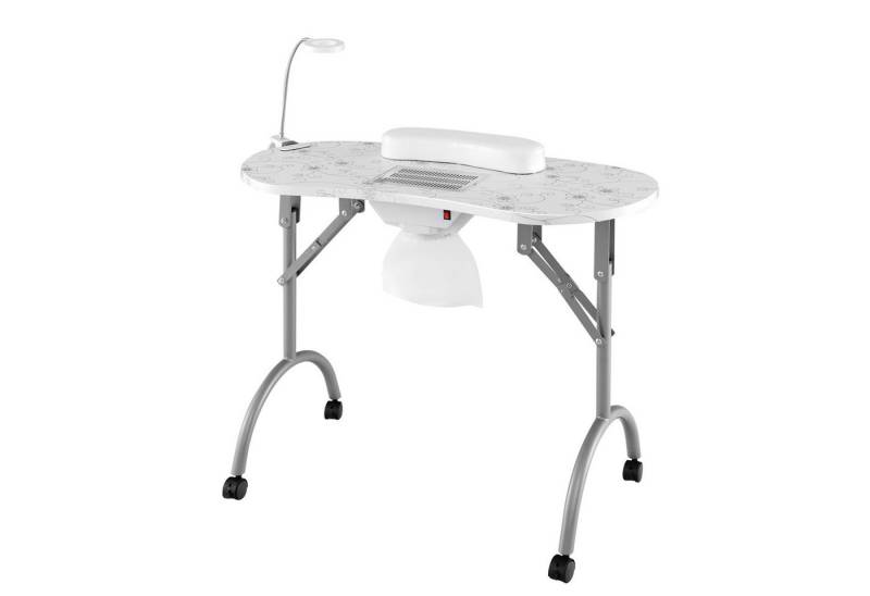 COSTWAY Maniküre-Pediküre-Set, Maniküretisch klappbar mit LED von COSTWAY