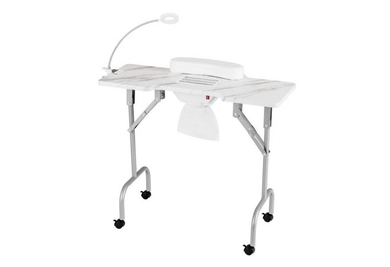 COSTWAY Maniküre-Pediküre-Set, Maniküretisch klappbar mit LED von COSTWAY