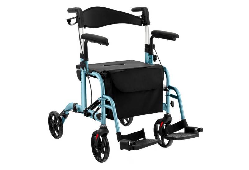 COSTWAY Rollator, Faltbar und leicht mit Sitz, 6-fach höhenverstellbar von COSTWAY
