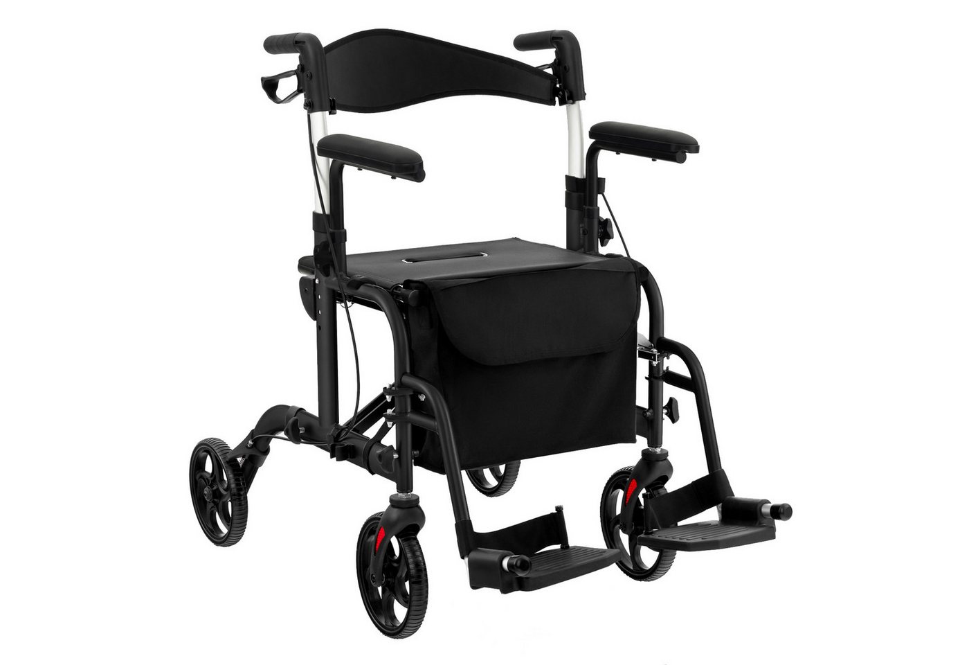 COSTWAY Rollator, Faltbar und leicht mit Sitz, 6-fach höhenverstellbar von COSTWAY