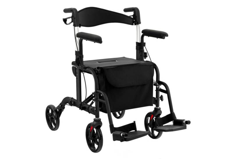 COSTWAY Rollator, Faltbar und leicht mit Sitz, 6-fach höhenverstellbar von COSTWAY