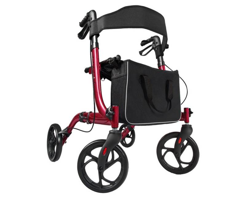 COSTWAY Rollator, Leicht und faltbar, mit abnehmbarem Aufbewahrungsbeutel von COSTWAY