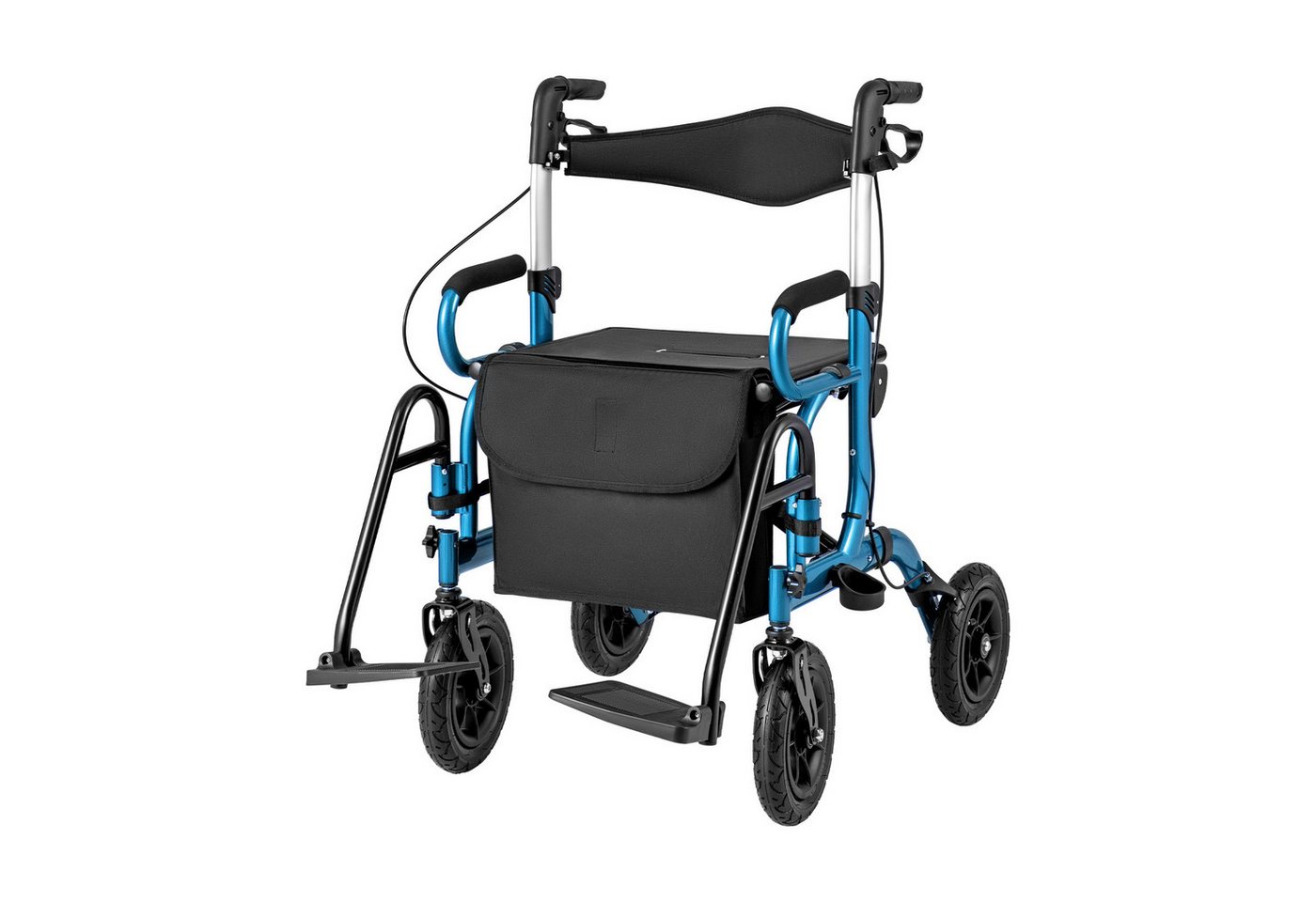 COSTWAY Rollator, mit Luftbereifung & faltbar, Aluminium, bis 140 kg von COSTWAY
