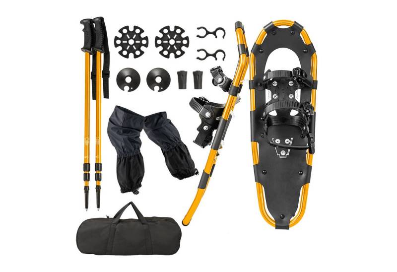 COSTWAY Schneeschuhe, 4-in-1 Schneeschuhe-Set, Schuhgröße 38-45, Gold von COSTWAY