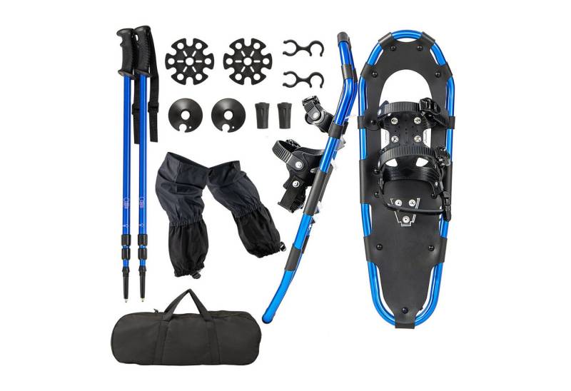 COSTWAY Schneeschuhe, 4-in-1 Schneeschuhe-Set, Schuhgröße 38-45, Navy Blau von COSTWAY