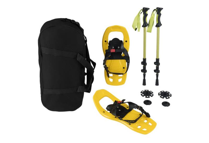 COSTWAY Schneeschuhe, Kinderschneeschuhe mit Teleskop-Wanderstöcken & Tragetasche von COSTWAY