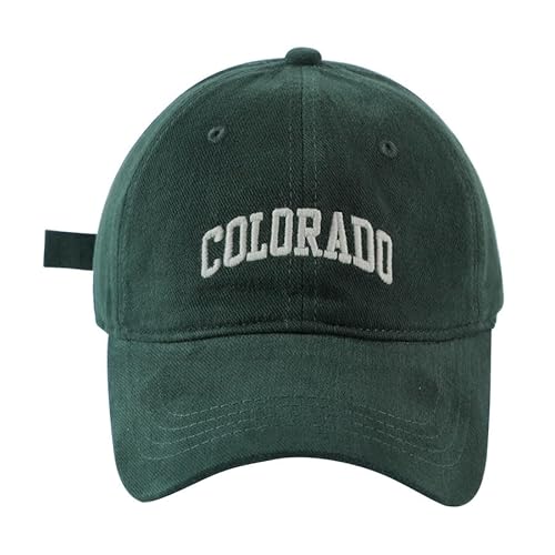 COTIDI Colorado Herren-Mütze, 100 % Baumwolle, Baseballkappe, verstellbar, dunkelgrün, One size von COTIDI