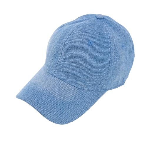 COTIDI Herren-Mütze, 100% Baumwolle, Baseballkappe, verstellbar, Blaue Jeans, One Size von COTIDI