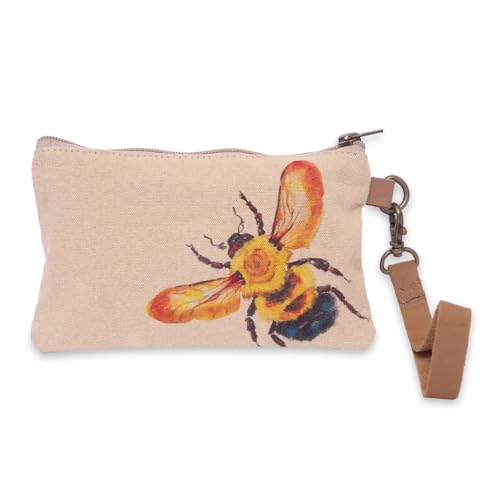 COTT N CURLS Bee Handgelenktasche für Damen, Umhängetasche, Tragetasche, Büchertasche, Handygeldbörse, kleine Tasche, Biene von COTT N CURLS