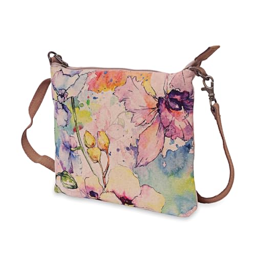 COTT N CURLS Orchid – Handgelenk-Geldbörsen für Damen, Crossbody-Tasche, Umhängetasche, Tragetasche, Büchertasche, Handy-Geldbörse, Cremeweiß von COTT N CURLS