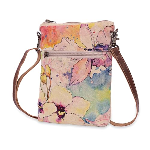 COTT N CURLS Orchid – Handgelenk-Geldbörsen für Damen, Crossbody-Tasche, Umhängetasche, Tragetasche, Büchertasche, Handy-Geldbörse, Cremeweiß von COTT N CURLS