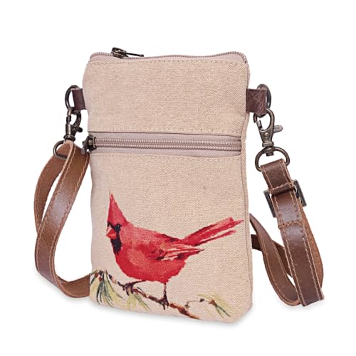 COTT N CURLS Red Cardinal – Handgelenktaschen für Damen, Umhängetasche, Tragetasche, Büchertasche, Handygeldbörse, Tasche, Roter Kardinal von COTT N CURLS