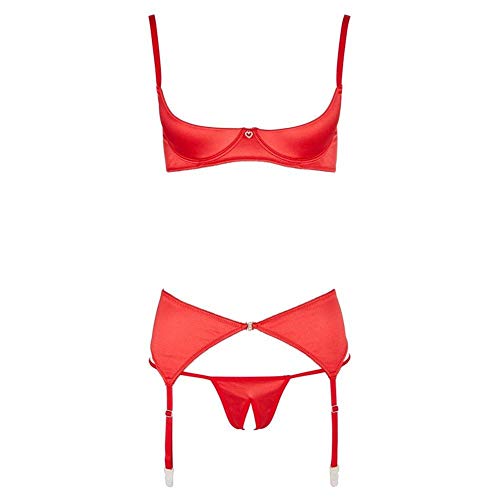 Cottelli Collection Damen 22209623241 Sexy Dessous Regal BH-Set, Rot (Rosso 001), 54 (Herstellergröße: 80 B/M) von COTTELLI