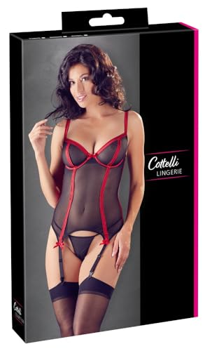 Cottelli LINGERIE Damen Strapshemd-26327801241 Strapshemd, Schwarz, 80 von Cottelli Collection
