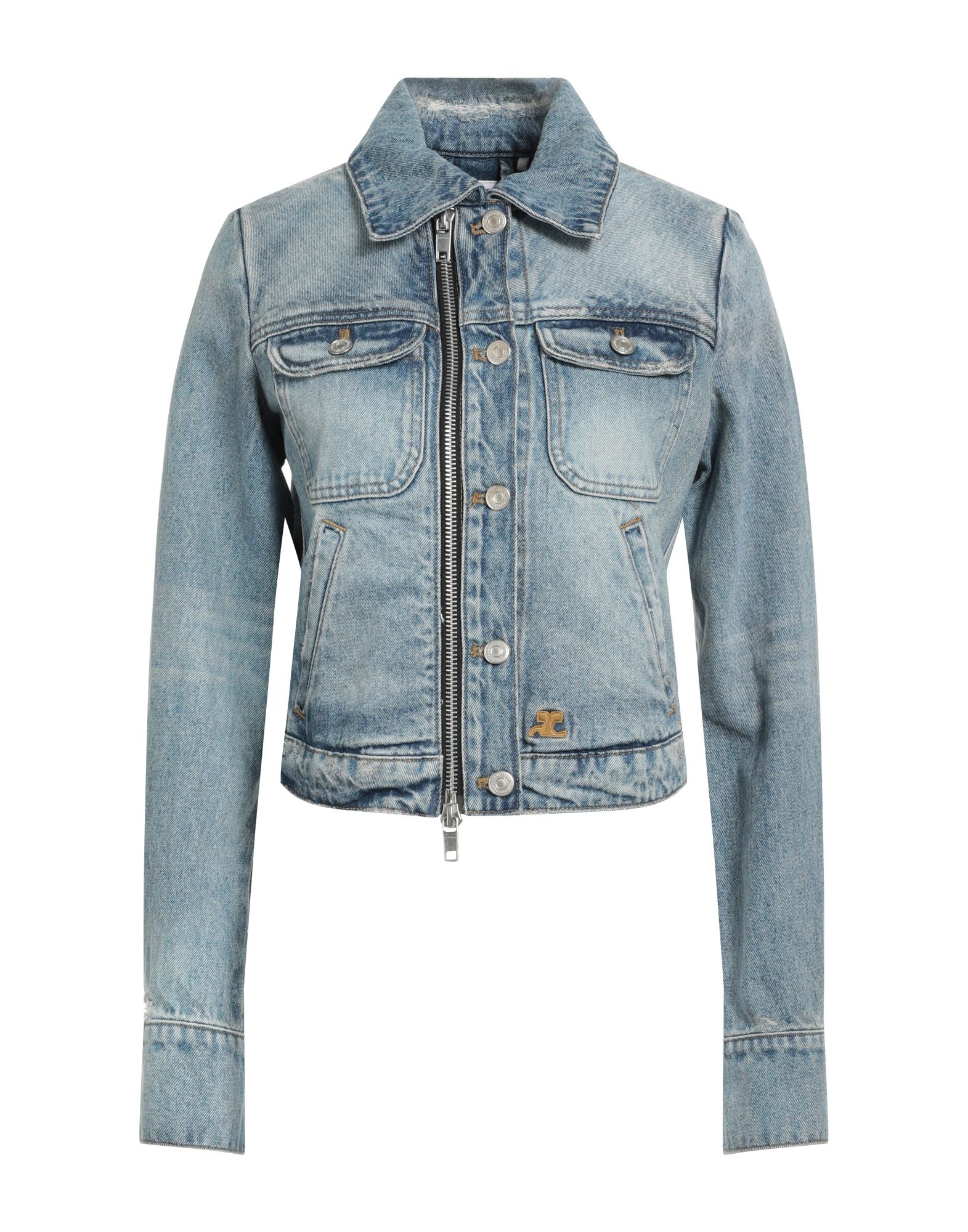 COURRÈGES Jeansjacke/-mantel Damen Blau von COURRÈGES