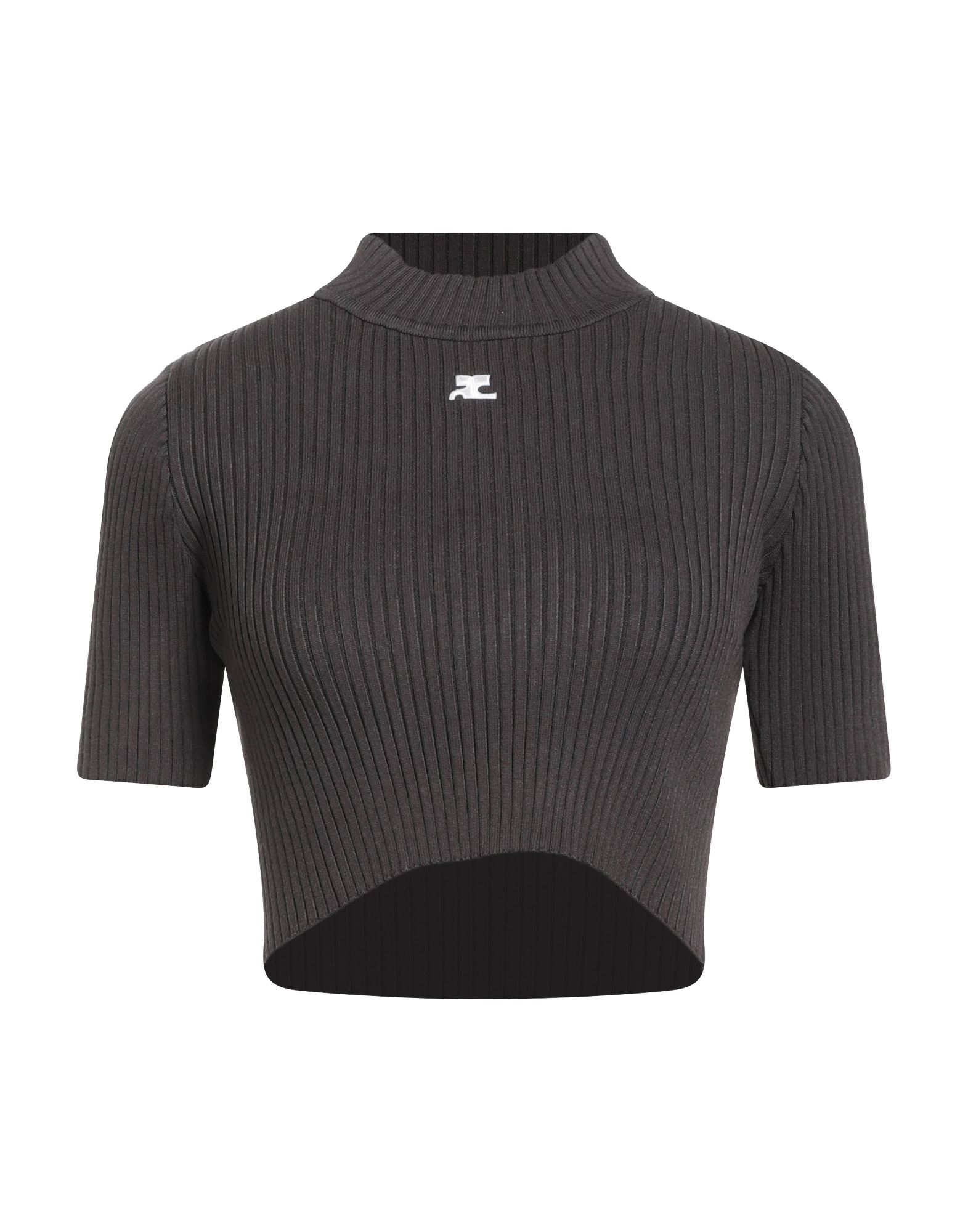 COURRÈGES Rollkragenpullover Damen Dunkelbraun COURRÈGES Rollkragenpullover Damen Dunkelbraun von COURRÈGES