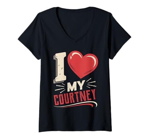 Damen Ich Liebe Meine Courtney T-Shirt-Name Courtney T-Shirt mit V-Ausschnitt Damen Ich Liebe Meine Courtney T-Shirt-Name Courtney T-Shirt mit V-Ausschnitt von COURTNEY Designs By ShirtZilla