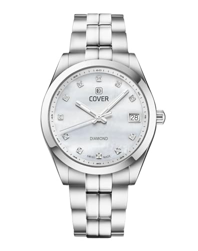 COVER CO210.02 Andara Diamond White Pearl Damenuhr mit Edelstahlband Saphirglas 10 ATM von COVER