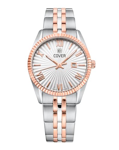 COVER CO217.10 Alston Lady Silver Bicolor Rose Damenuhr mit Edelstahlband 5 ATM von COVER