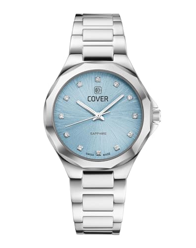 COVER CO221.02 Cardea Crystal Light Blue Damenuhr mit Edelstahlband Saphirglas 5 ATM von COVER