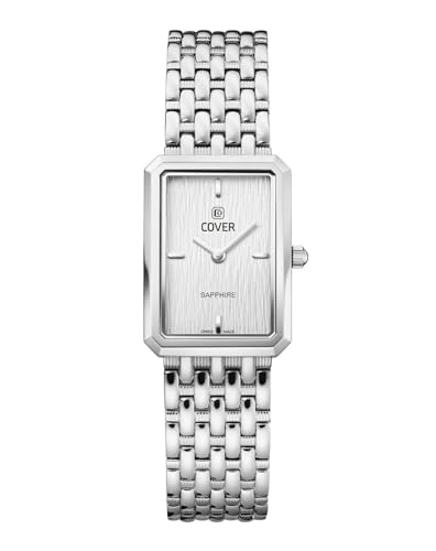 COVER CO222.02 Noble Square Silver Damenuhr mit Edelstahlband Saphirglas 5 ATM von COVER