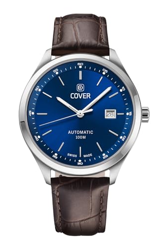 COVER COA225.05 Arena Automatic Blue Herren Automatikuhr mit Lederarmband Saphirglas 10 ATM von COVER