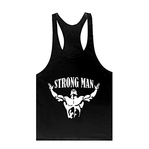 COWBI Herren Fitness Muskel Gym Drucken Weste Bodybuilding Lift Stringer Tank Top von COWBI