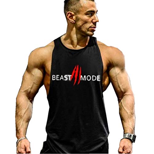 COWBI Herren Sommer Sport Muskelshirt für Training Gym Fitness Bodybuilding Lift Stringer Tank Top von COWBI