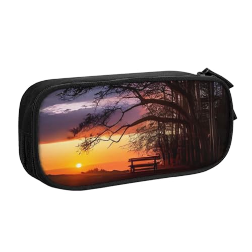 COWMMWOC Federmäppchen mit niedlichem Design für Studenten, Mädchen, Jungen, großes Fassungsvermögen, Federmäppchen mit Fächern, Doppelreißverschluss, Schreibwaren-Aufbewahrungs-Organizer (Schwarz, von COWMMWOC