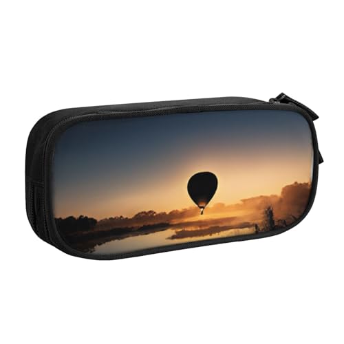 COWMMWOC Federmäppchen mit niedlichem Design für Studenten, Mädchen, Jungen, großes Fassungsvermögen, Federmäppchen mit Fächern, Doppelreißverschluss, Schreibwaren-Aufbewahrungs-Organizer (Schwarz, von COWMMWOC