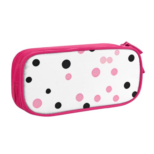 COWMMWOC Federmäppchen mit niedlichem Design für Studenten, Mädchen, Jungen, großes Fassungsvermögen, Federmäppchen mit Fächern, Doppelreißverschluss, Schreibwaren-Aufbewahrungs-Organizer (Schwarz, von COWMMWOC