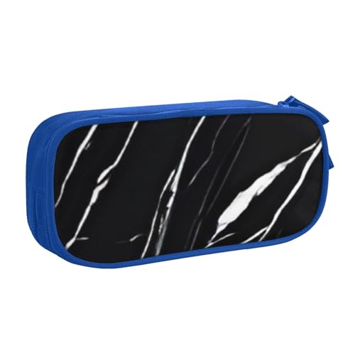 COWMMWOC Federmäppchen mit niedlichem Design für Studenten, Mädchen, Jungen, großes Fassungsvermögen, Federmäppchen mit Fächern, Doppelreißverschluss, Schreibwaren-Aufbewahrungs-Organizer (Schwarz, von COWMMWOC