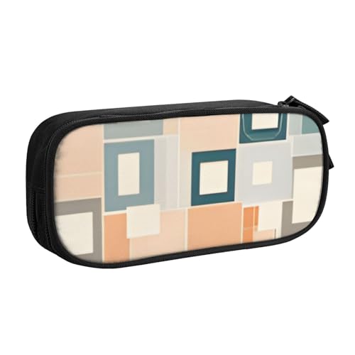 COWMMWOC Federmäppchen mit niedlichem Design für Studenten, Mädchen, Jungen, großes Fassungsvermögen, Federmäppchen mit Fächern, Doppelreißverschluss, Schreibwaren-Aufbewahrungs-Organizer (Schwarz, von COWMMWOC