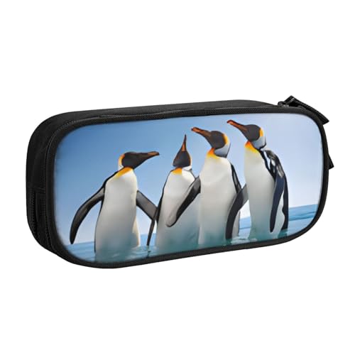 COWMMWOC Federmäppchen mit niedlichem Design für Studenten, Mädchen, Jungen, großes Fassungsvermögen, Federmäppchen mit Fächern, Doppelreißverschluss, Schreibwaren-Aufbewahrungs-Organizer (Schwarz, von COWMMWOC